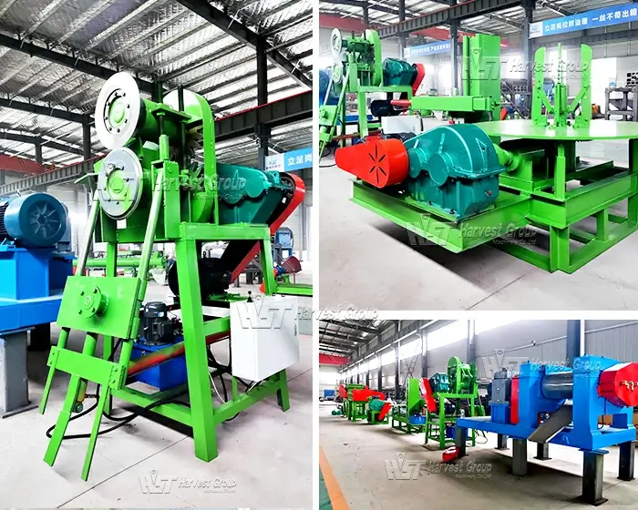 waste tyre cutting machine system for tire recycling pre processing